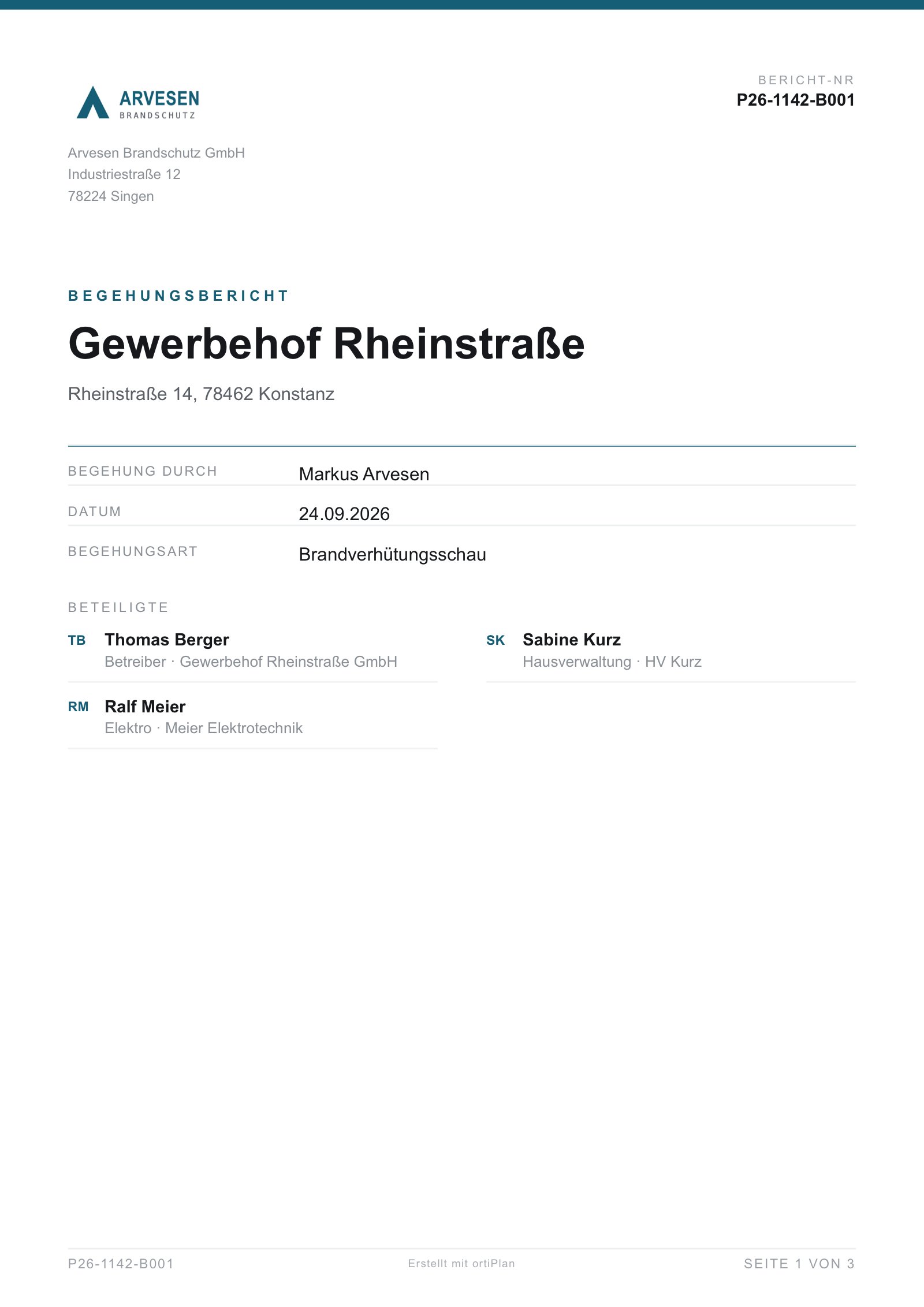 Deckblatt Arvesen Brandschutz