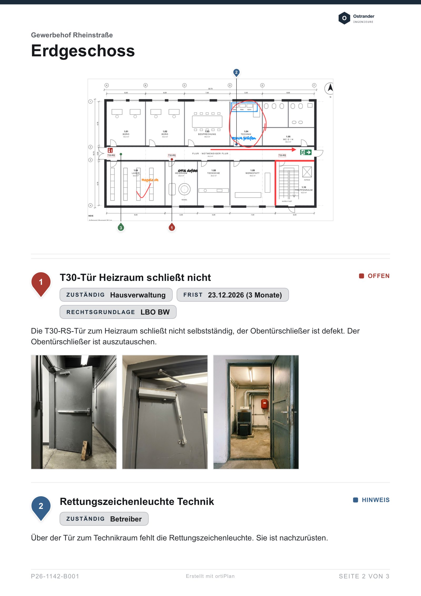 Grundrissseite Ostrander Ingenieure