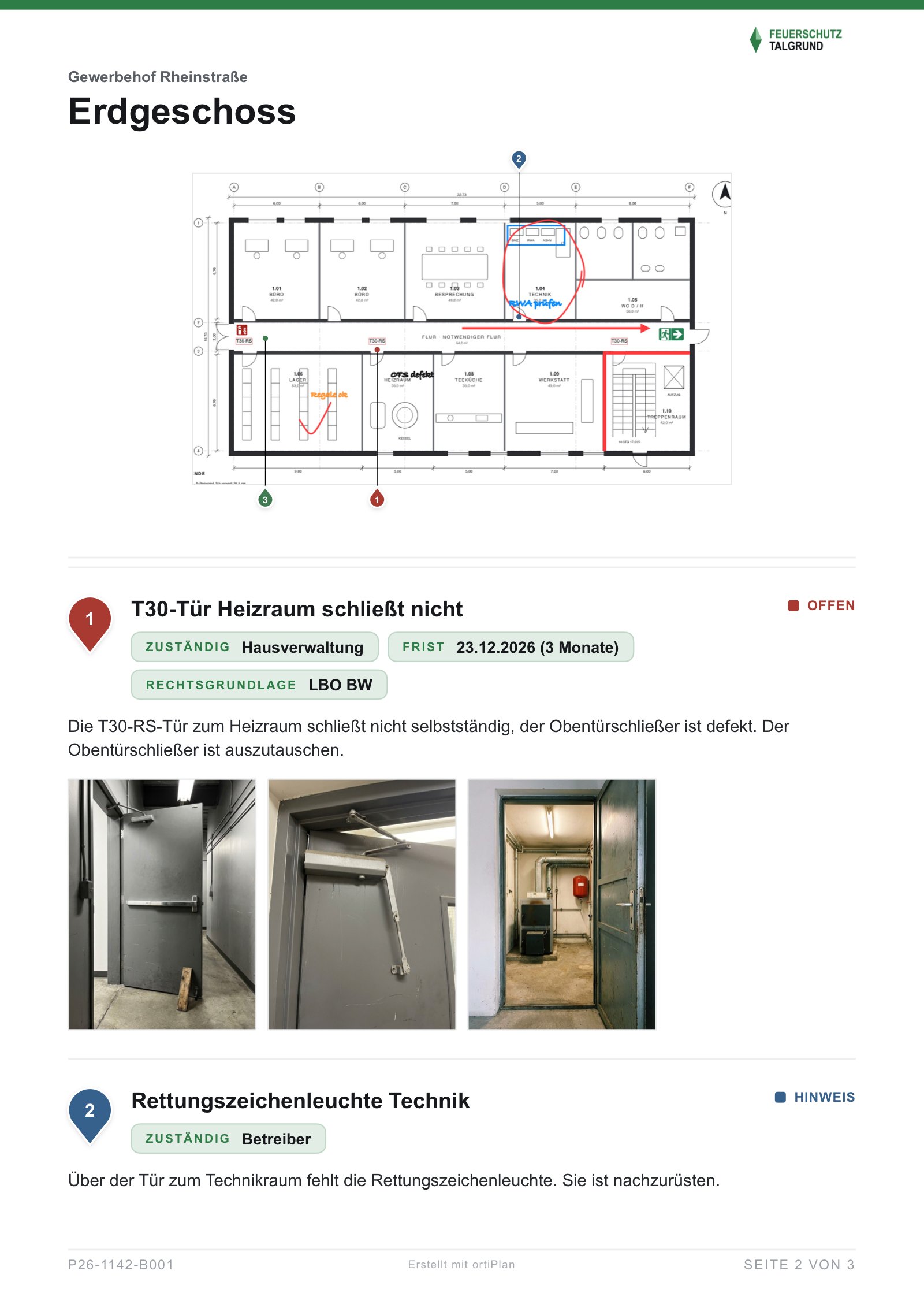 Grundrissseite Feuerschutz Talgrund