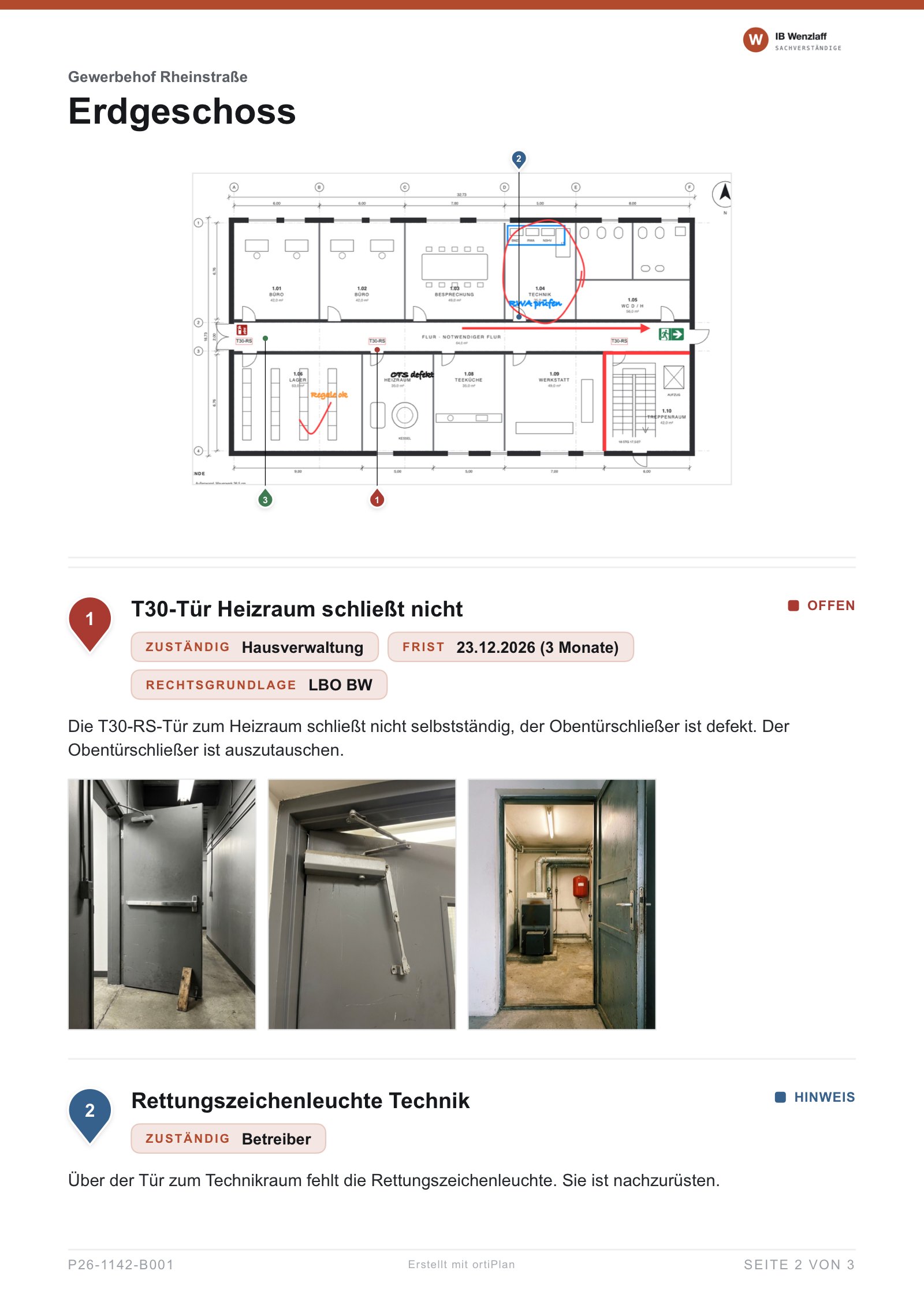 Grundrissseite IB Wenzlaff